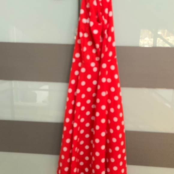 2/$50❤️  New Retro Red+White Pokadot Halter Dress - Picture 3 of 6